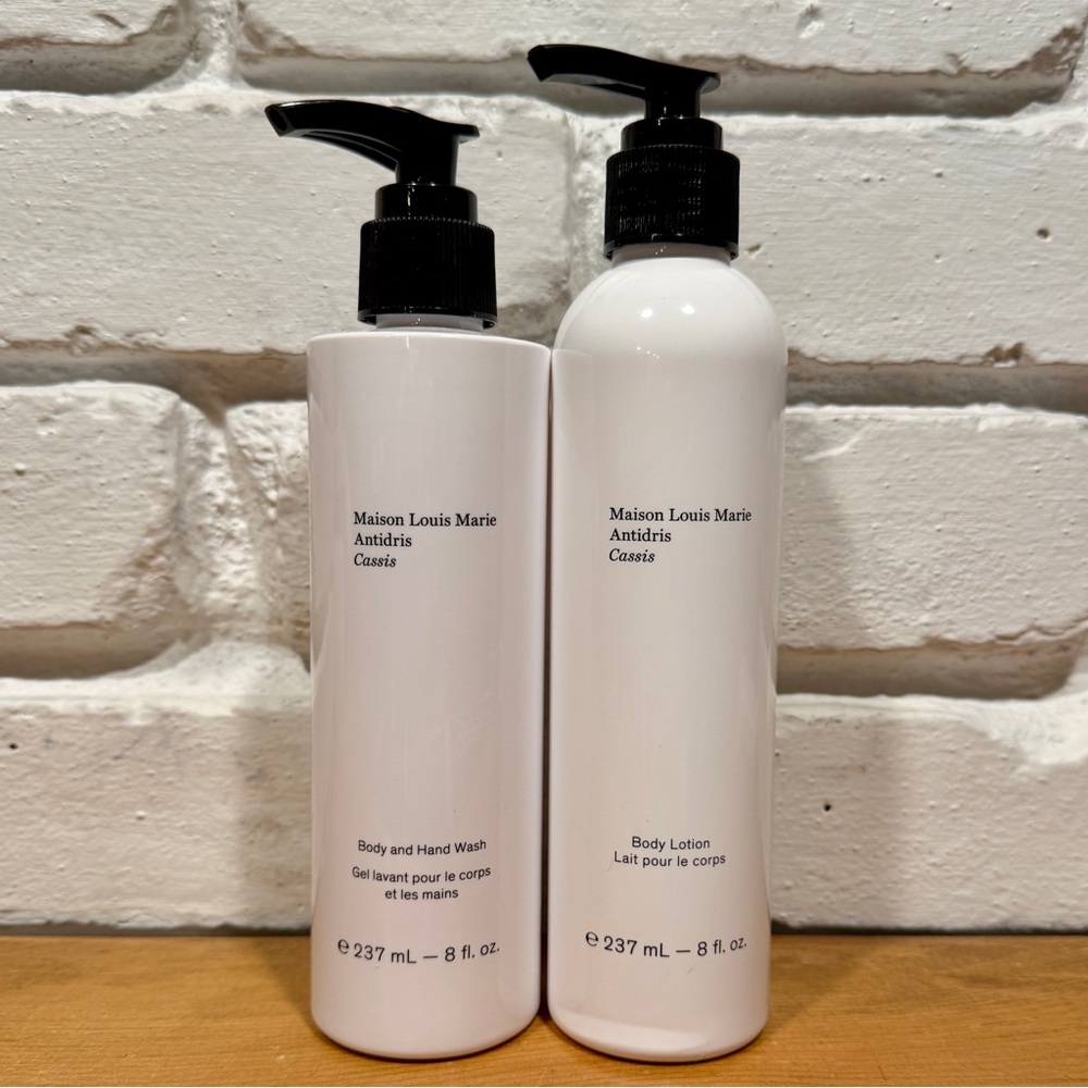 Maison Louis Marie Antidris Cassis Body Wash & Lotion Set 8oz Clean Luxury BNIB